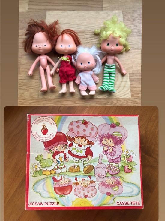 Strawberry Shortcake Other - Vintage STRAWBERRY SHORTCAKE LOT 🍓Strawberry Shortcake & friends dolls + puzzle